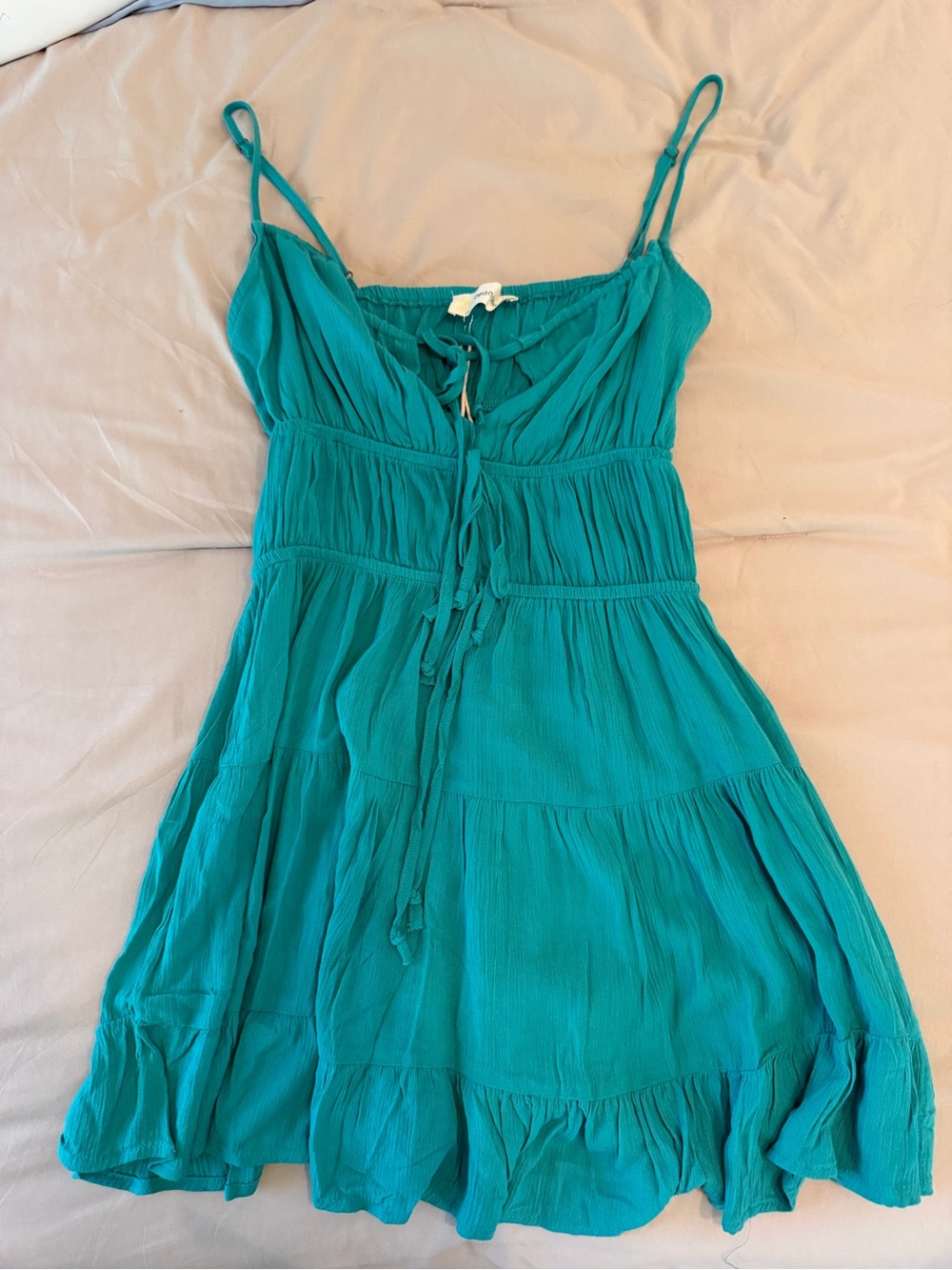 Ocean Drive Teal Gathered Sundress